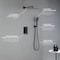 Kibi Cube Pressure Balanced 2-Function Shower System with Rough-In Valve, Matte Black KSF405MB - alternate 2